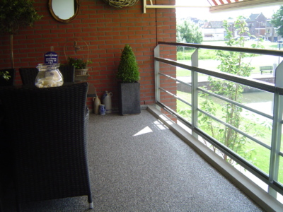 Balkon met marmerstone Balkon met marmerstone