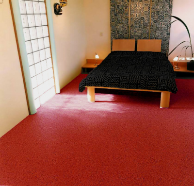 Unica slaapkamer rood Rode vloer